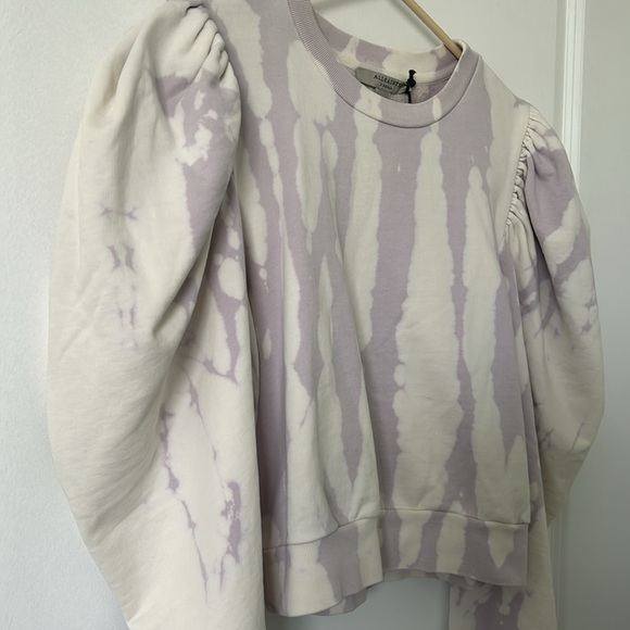 NWT All Saints Elizah Tie Dye Sweatshirt Puffed Long Sleeve Size XS - Picture 9 of 11